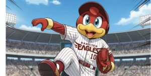 東北楽天ゴールデンイーグルスのマスコットキャラでクラッチ