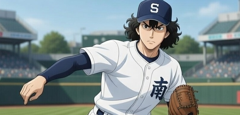 マウンドでボールを投げた画像