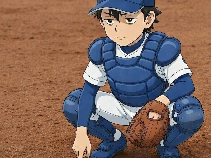 退屈そうな少年野球の子ども